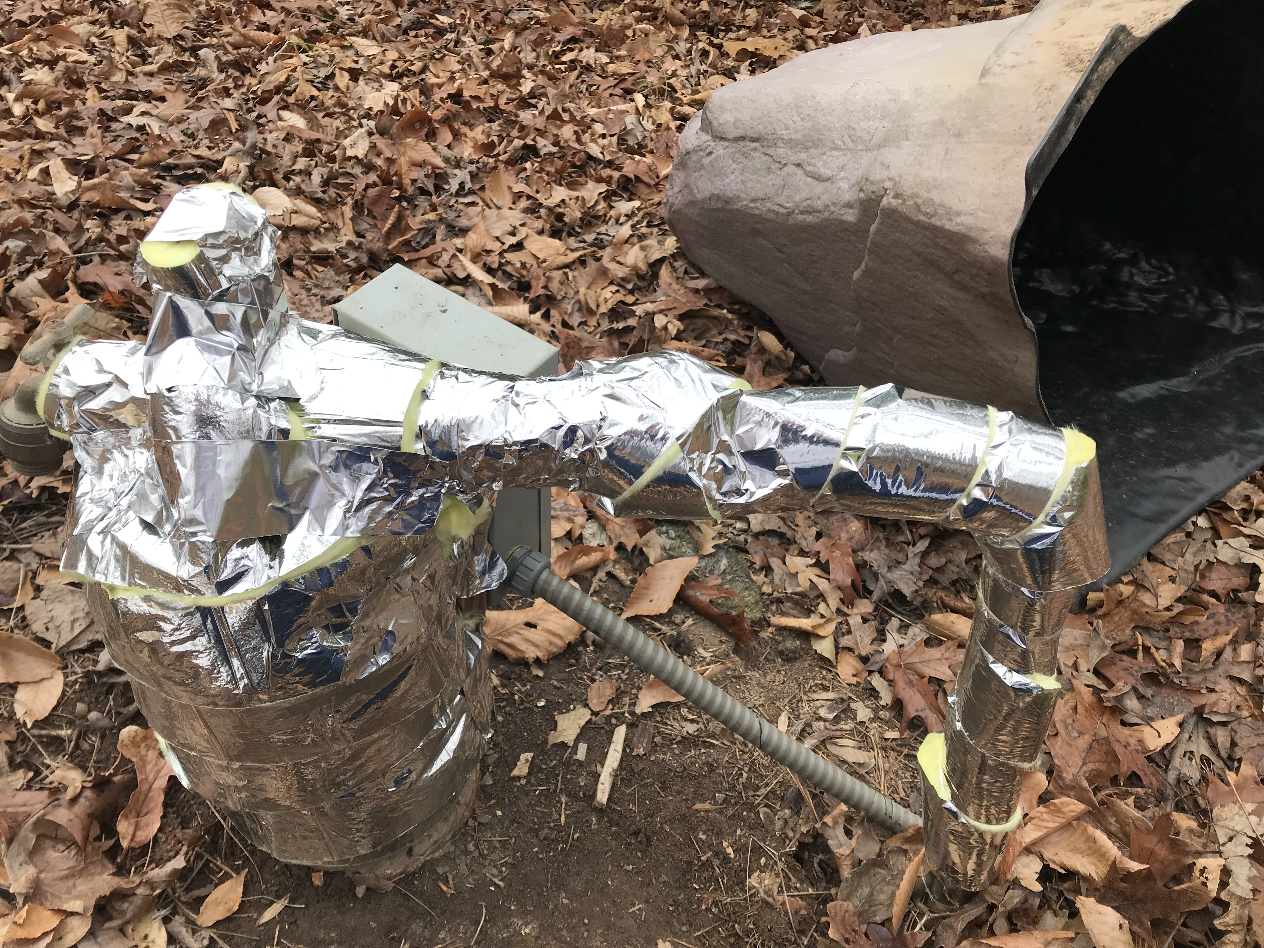 Insulating a well pump - Foil backed fiberglass insulation