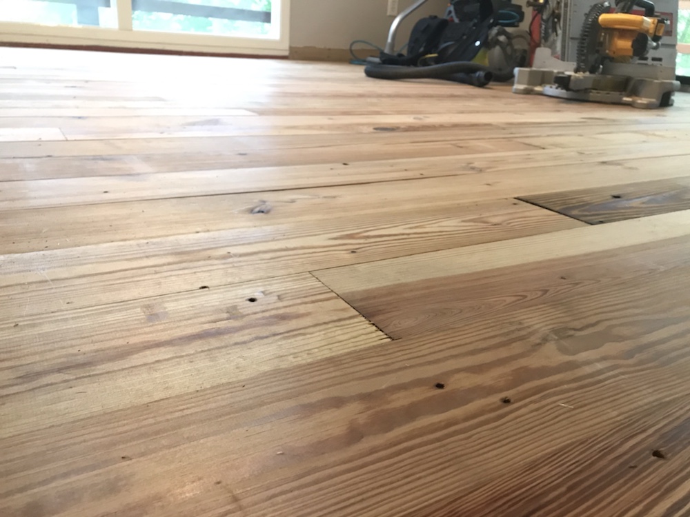 Heart of PINE flooring installed