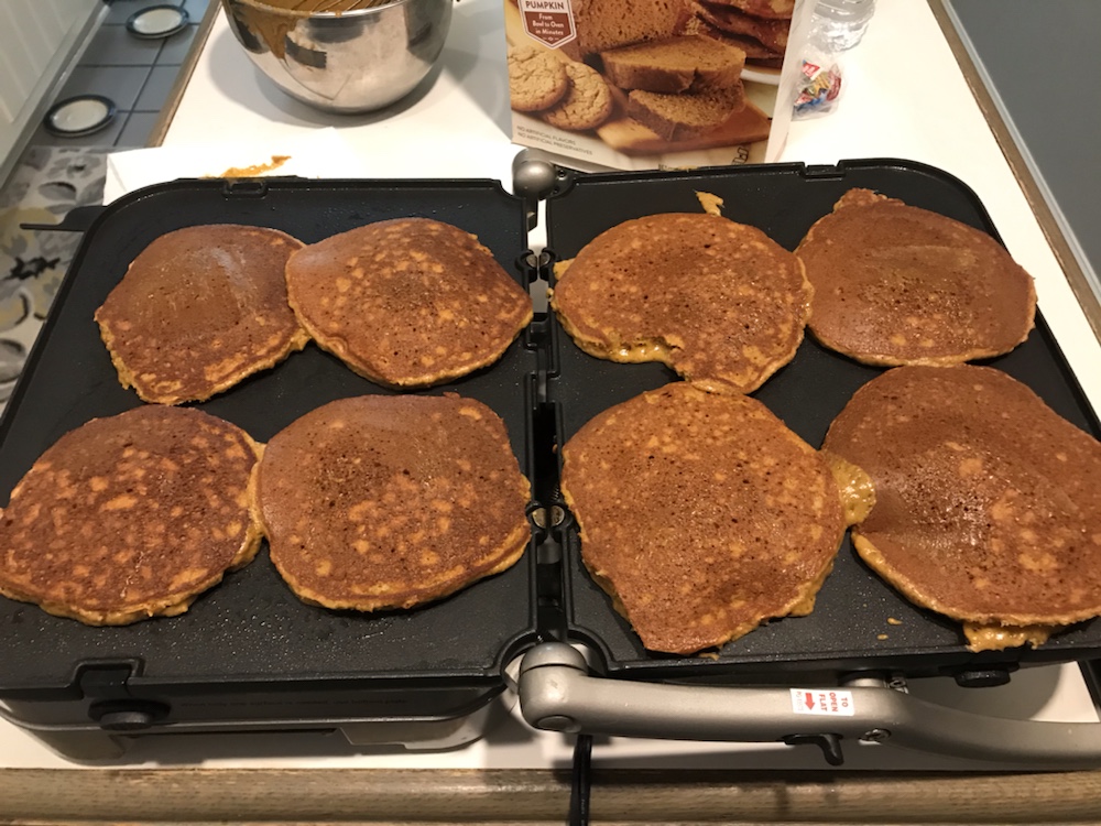 5 Minute Krusteaz pumpkin pancakes that you will LOVE