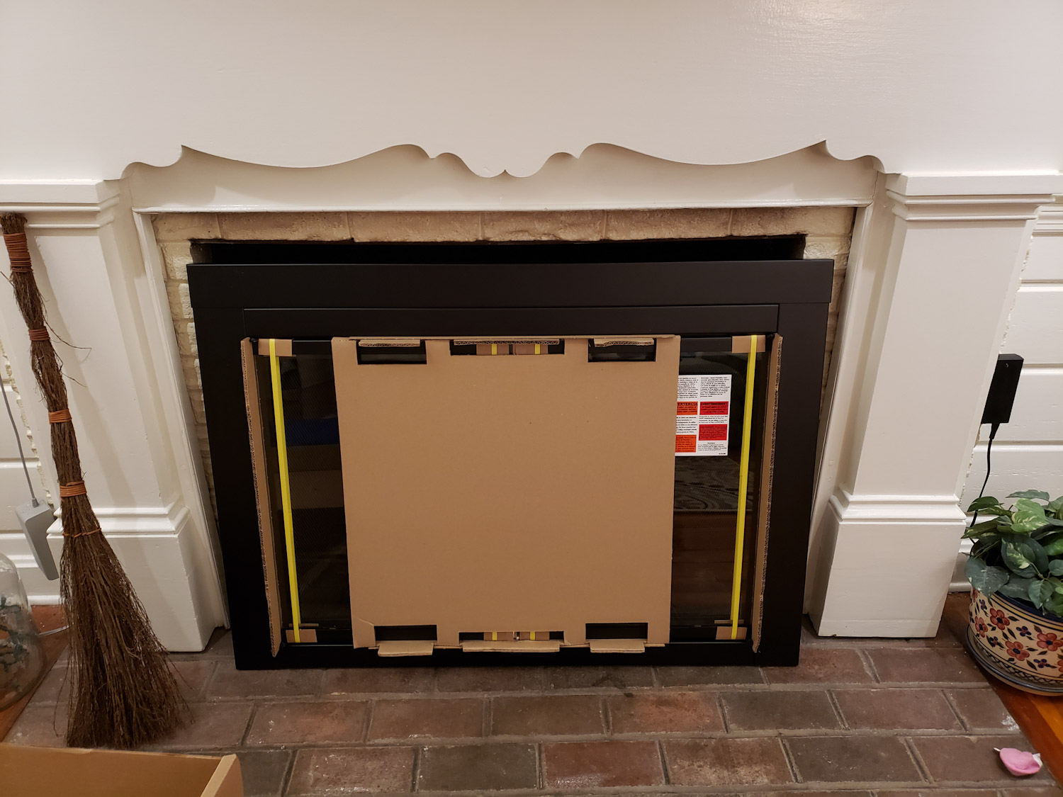 Fireplace door