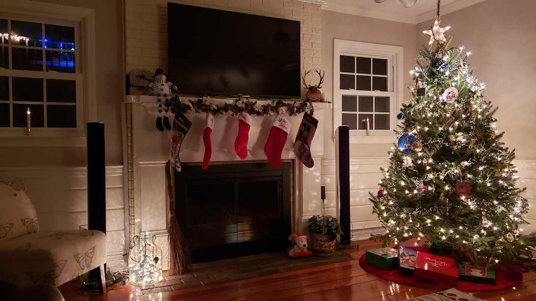 Fireplace and Christmas tree