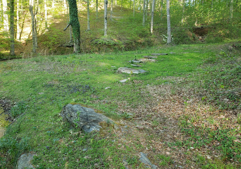 Enjoying Spring And A Waterfall 2 Enjoying Spring And A Waterfall Stones next to a creek on the way to the waterfall in the spring.