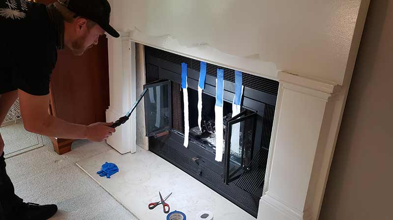 Pre-Fab Fireplace draft test