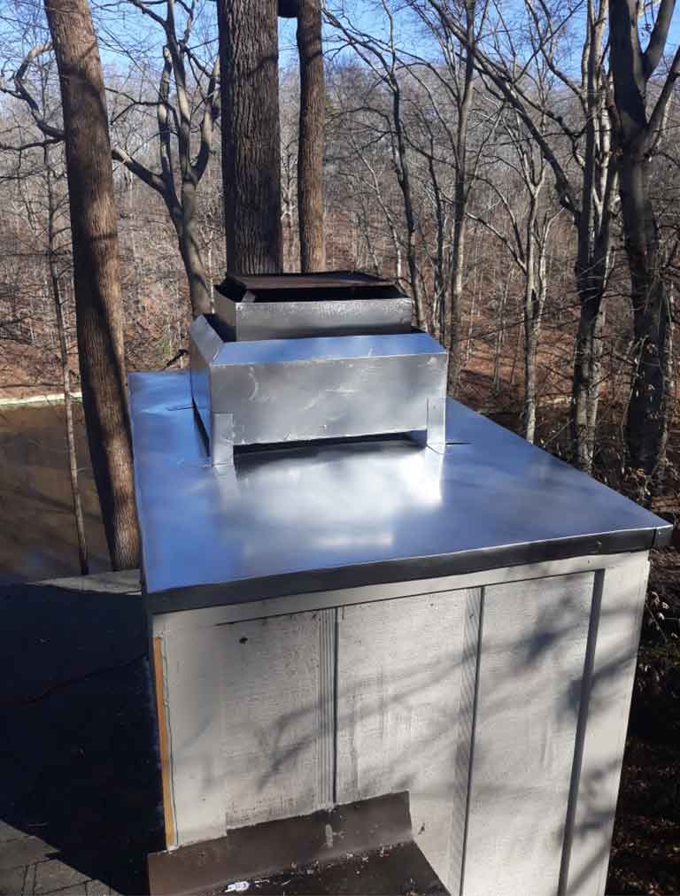 prefab fireplace chimney cap refurbished top