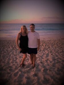 Joe and Melanie on Turks and Caicos beech