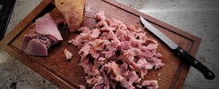Chop up your Ham for Split Pea Soup