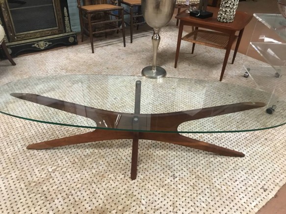 Adrian Pearsall glass coffee table
