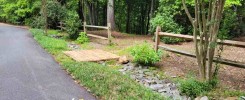 recycled deck boards to make a bridge