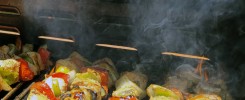 Kabobs on grill