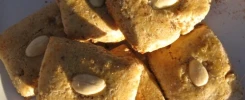 Baked Lebkuchen rectangle cookies